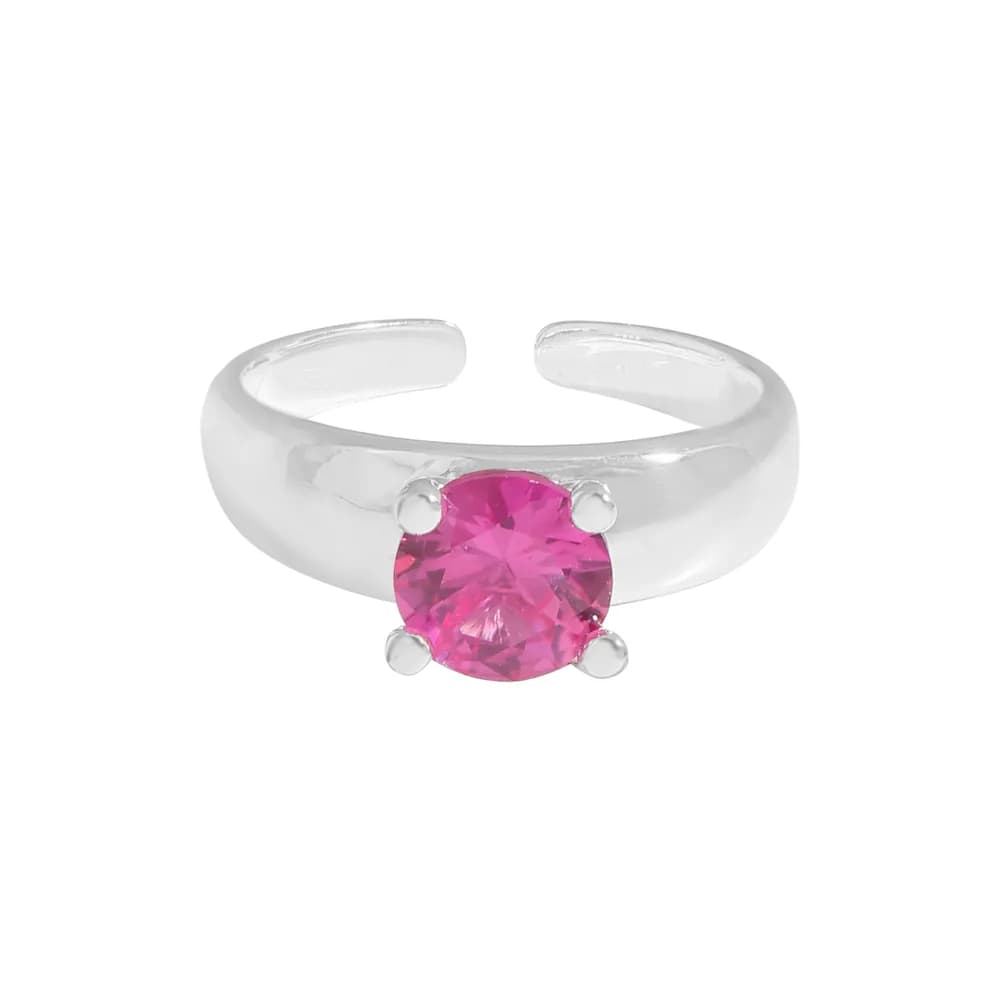 Pink Gemstone Ring in Silver — Sterling silver