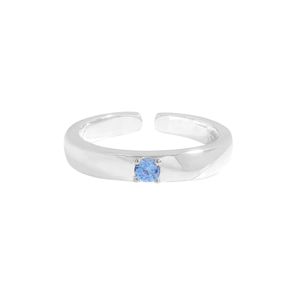 Blue Gem Ring in Silver — Sterling silver