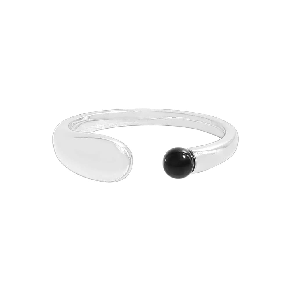 Crescent Open Ring in Silver — Sterling silver