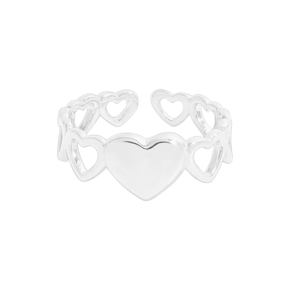 Heart Cutout Ring in Silver — Sterling silver