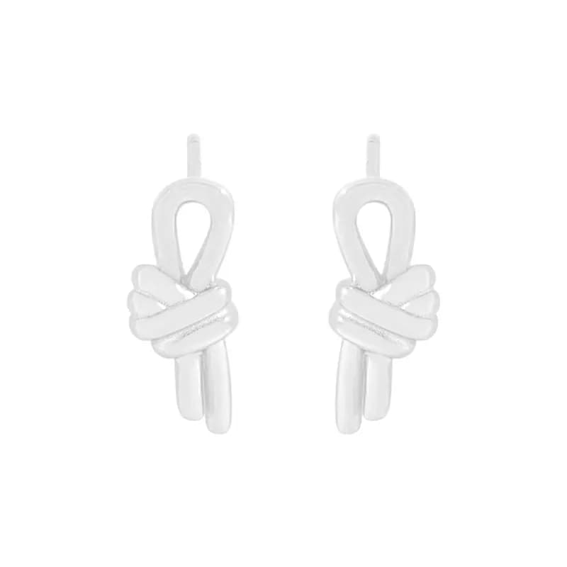 Knot Wrap Earrings in Silver — Sterling silver