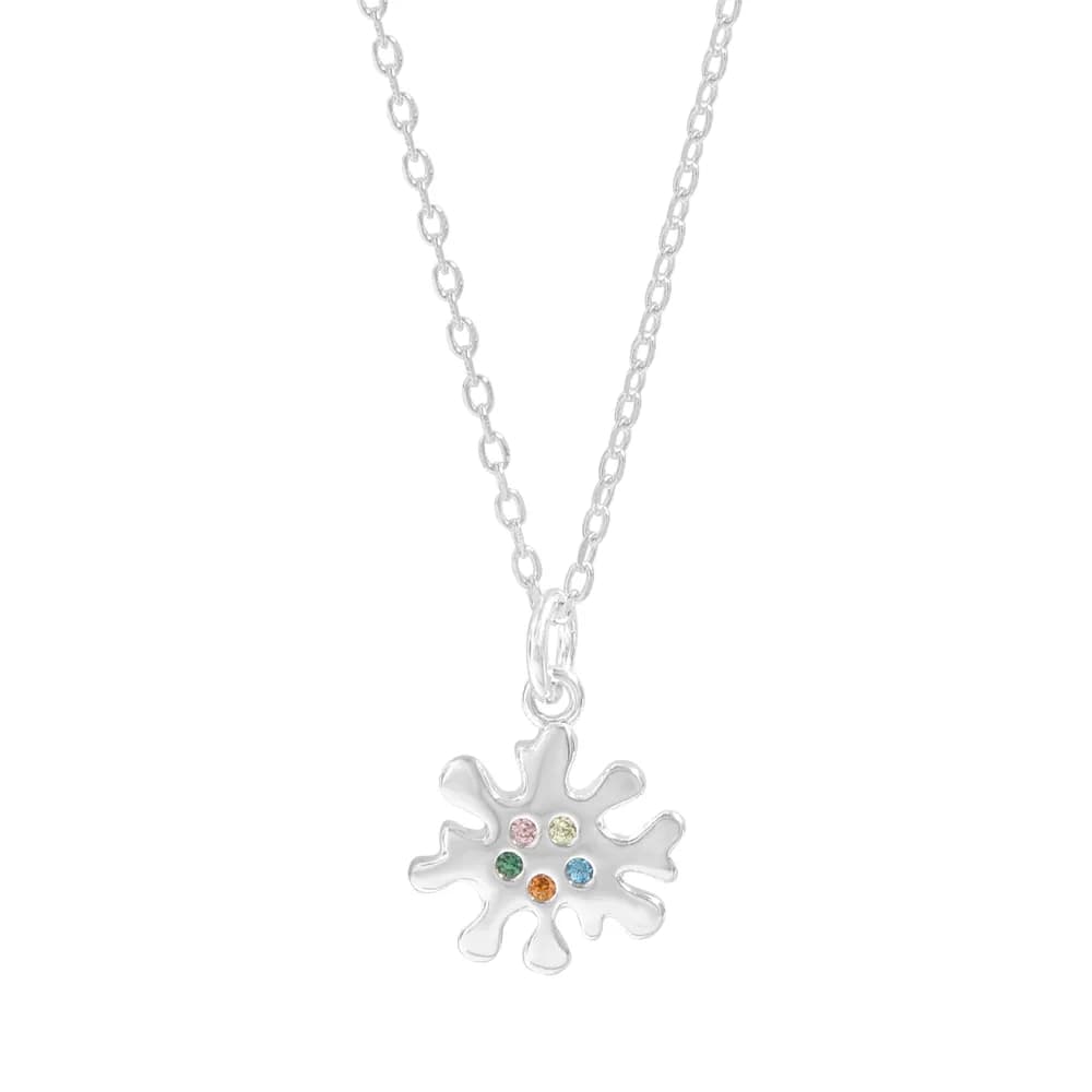 Rainbow Splash Pendant Necklace in Silver — Sterling silver