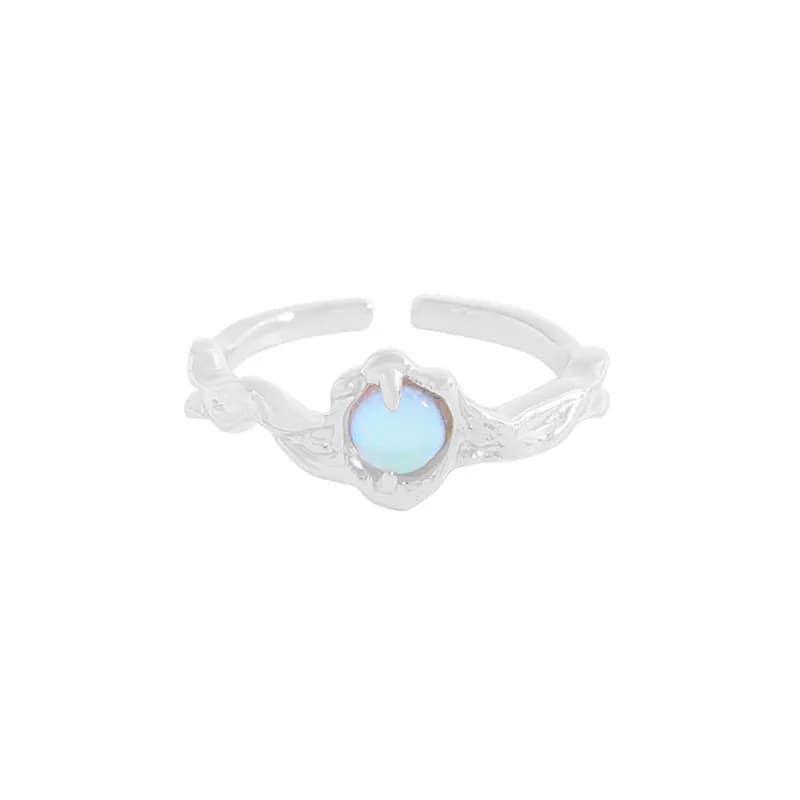 Opal Vine Ring in Platinum — Sterling silver