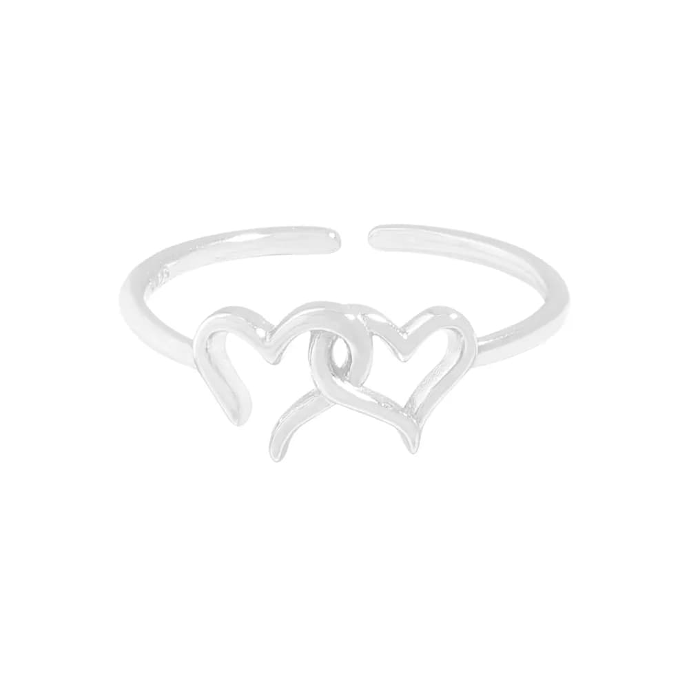 Intertwined Hearts Ring in Silver — Sterling silver