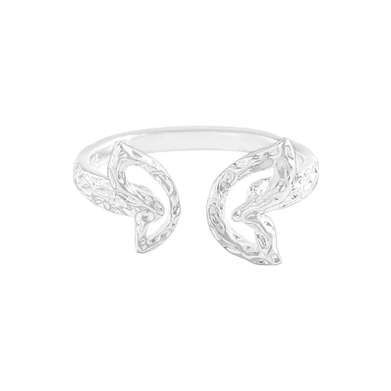 Crescent Open Ring in Silver — Sterling silver