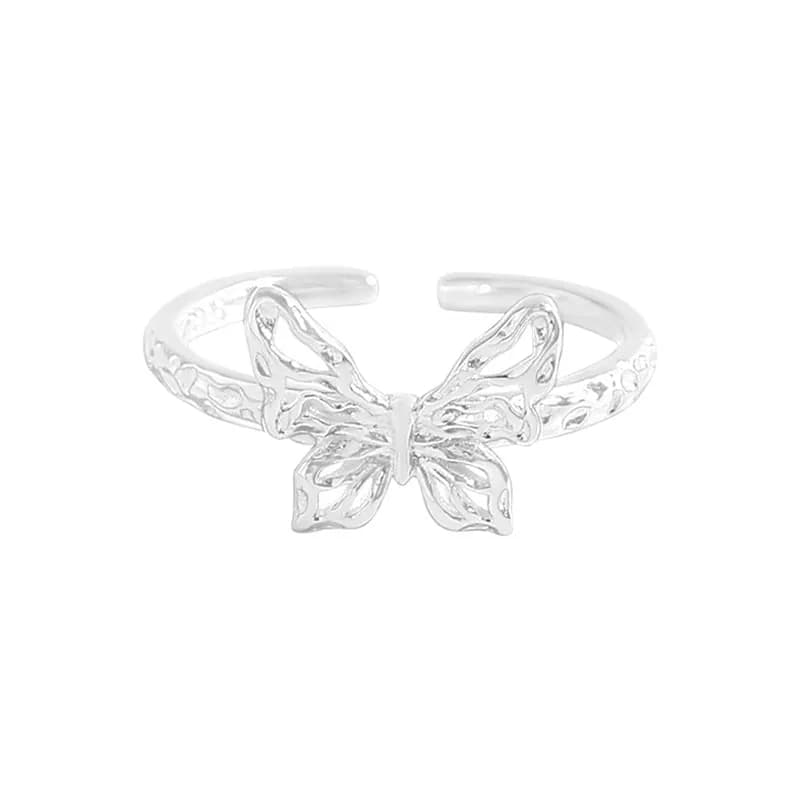 Butterfly Openwork Ring in Silver — Sterling silver