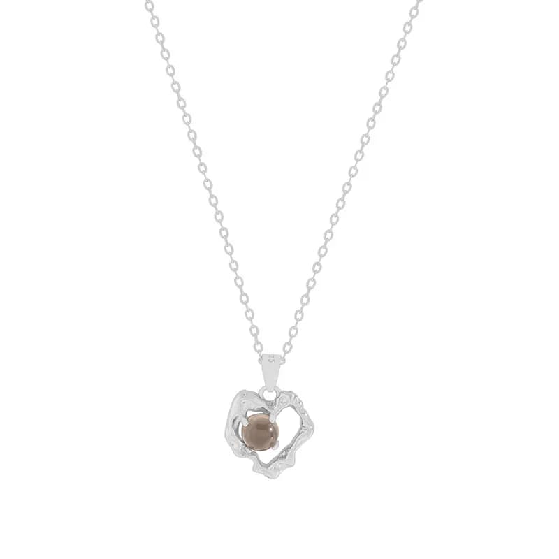 Heart Pendant in Platinum — Sterling silver