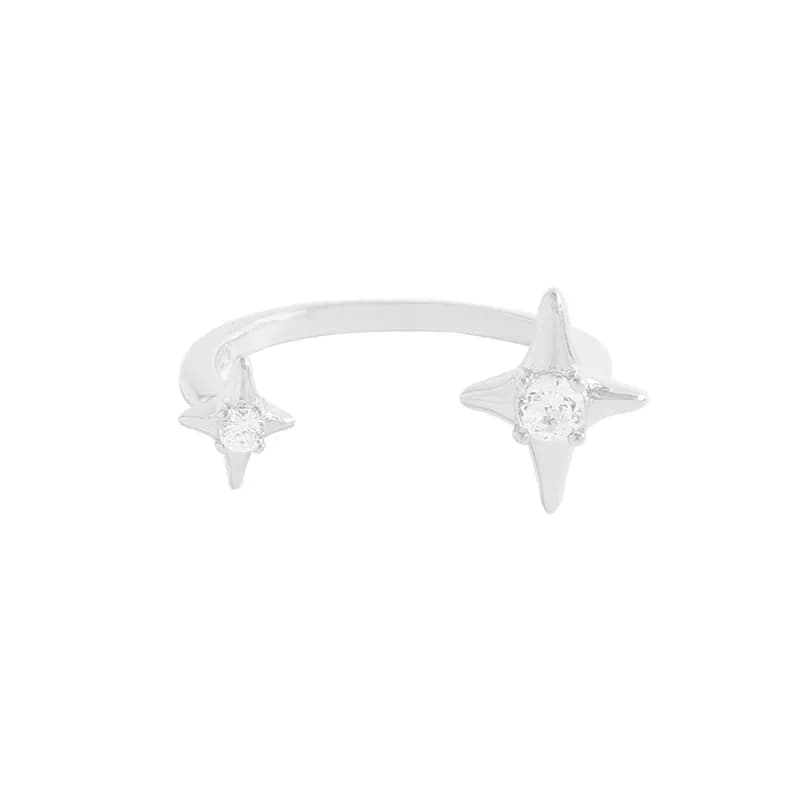 Starburst Open Ring in Silver — Sterling silver
