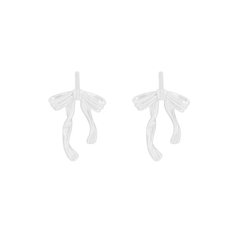 Dragonfly Pendant Earrings in Silver — Sterling silver