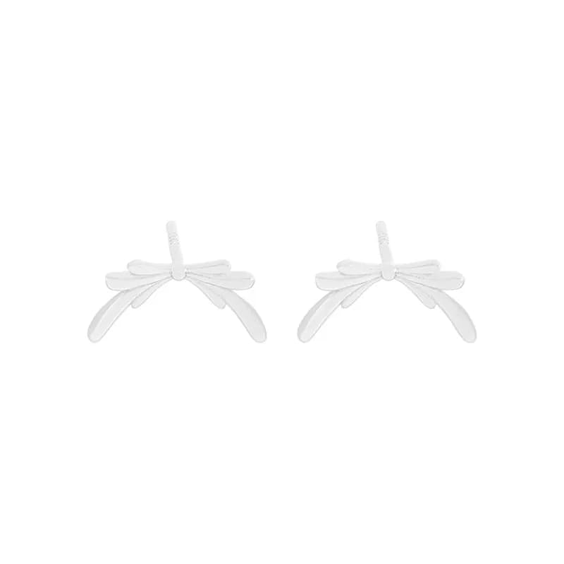 Bow Wing Earrings in Silver — Sterling silver