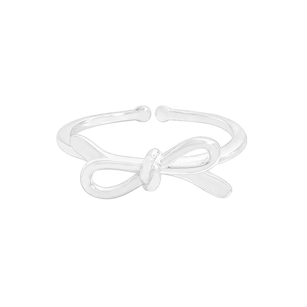 Knot Bow Ring in Silver — Sterling silver