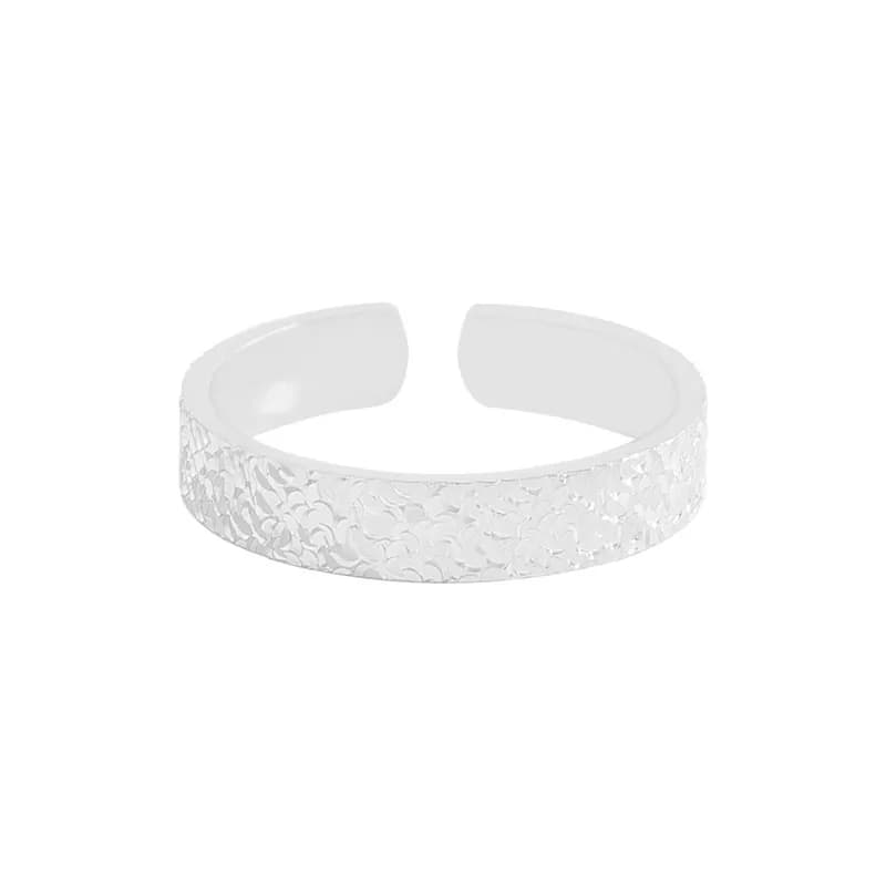 Pebble Texture Ring in Silver — Sterling silver