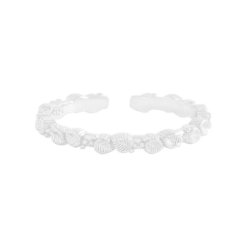 Shell Bead Ring in Silver — Sterling silver