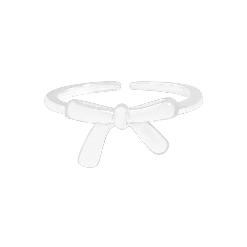 Bow Ribbon Ring in Silver — Sterling silver