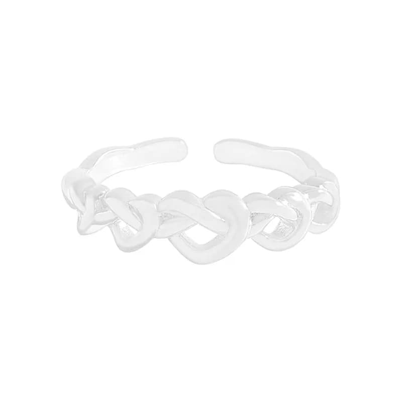 Chain Link Ring in Silver — Sterling silver