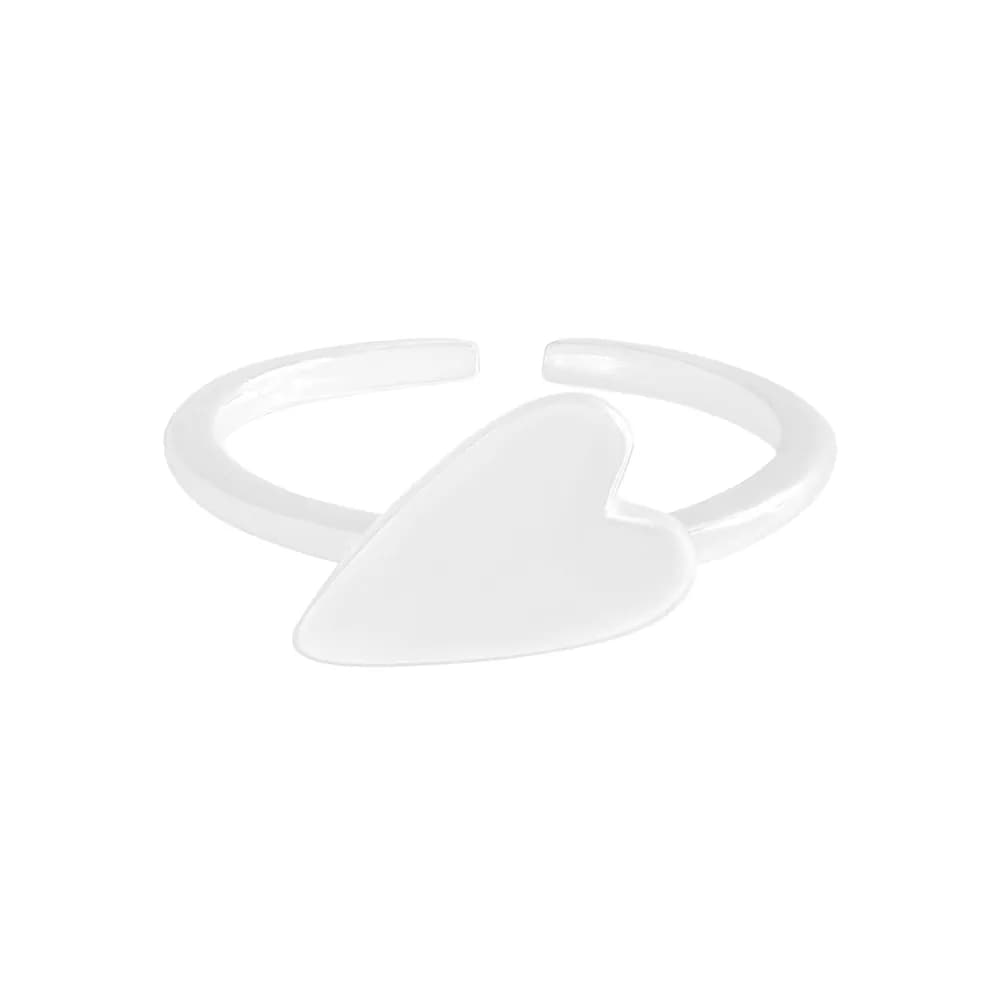Heart Shaped Ring in Silver — Sterling silver