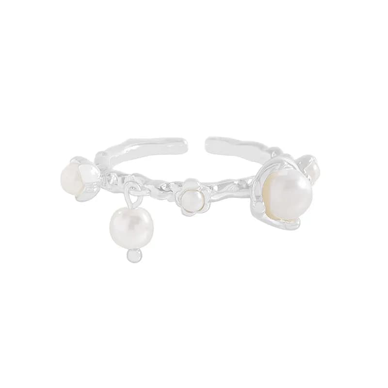 Baroque Pearl Ring in Silver — Sterling silver