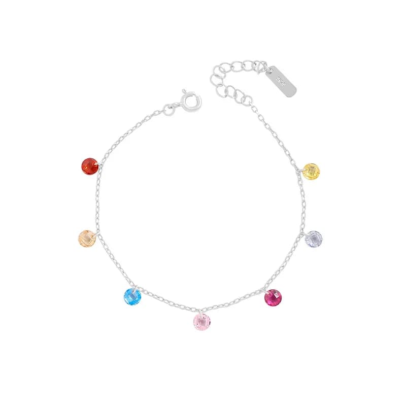 Beaded Chain Bracelet in Silver — Sterling silver