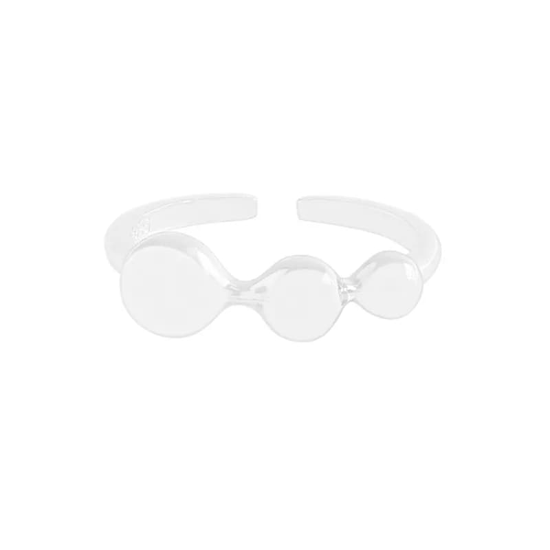 Triple Bead Ring in Silver — Sterling silver