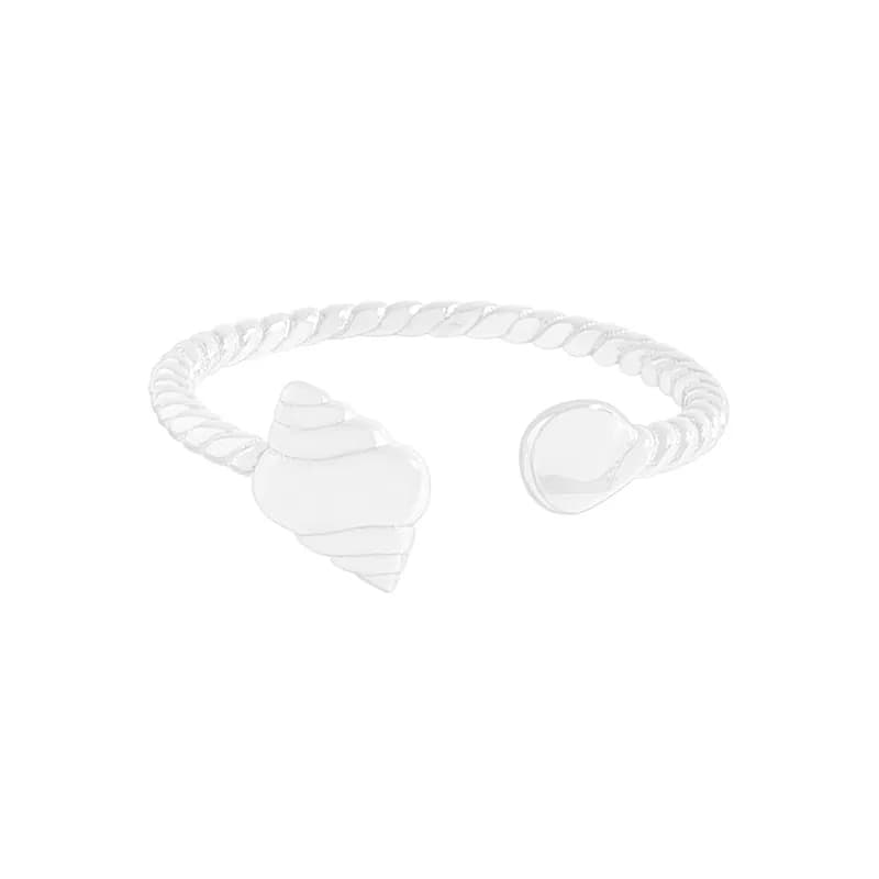 Shell Heart Ring in Silver — Sterling silver