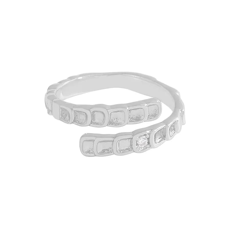 Pavé Segment Ring in Silver — Sterling silver