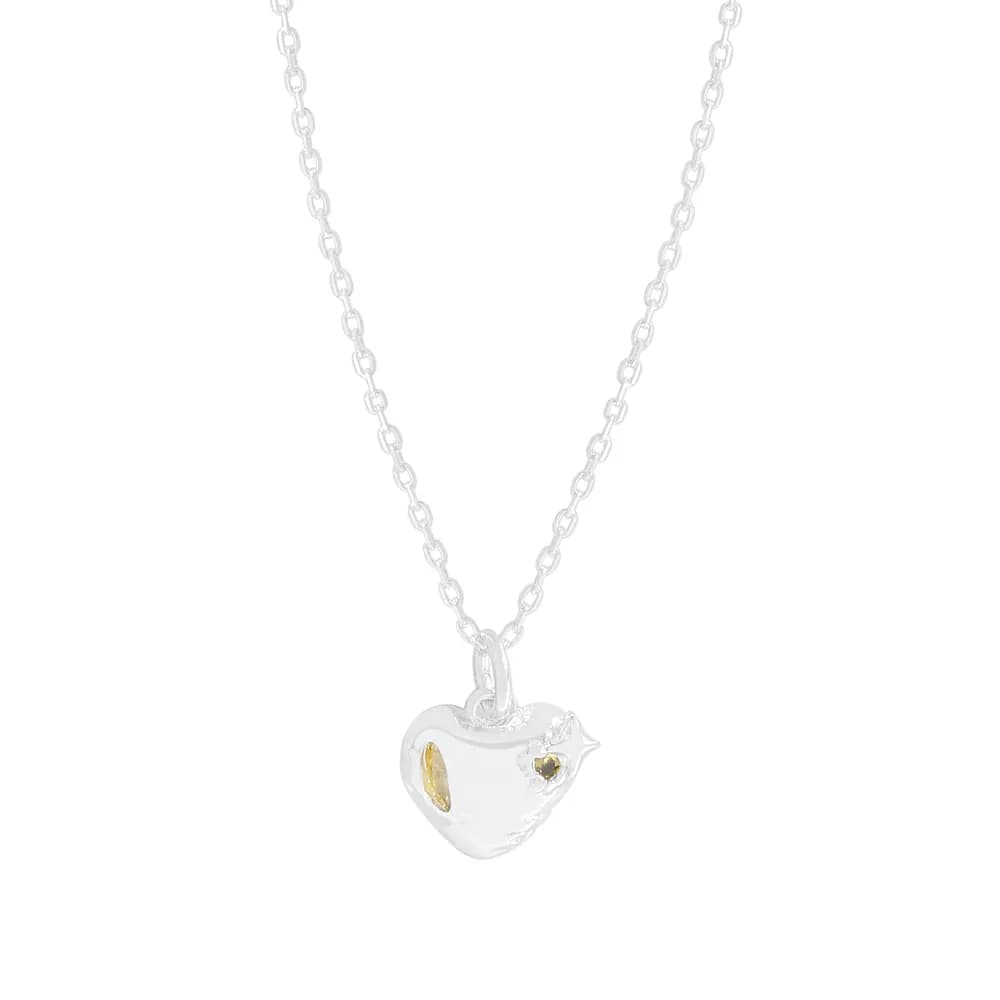 Silver Heart Pendant Necklace in Silver — Sterling silver