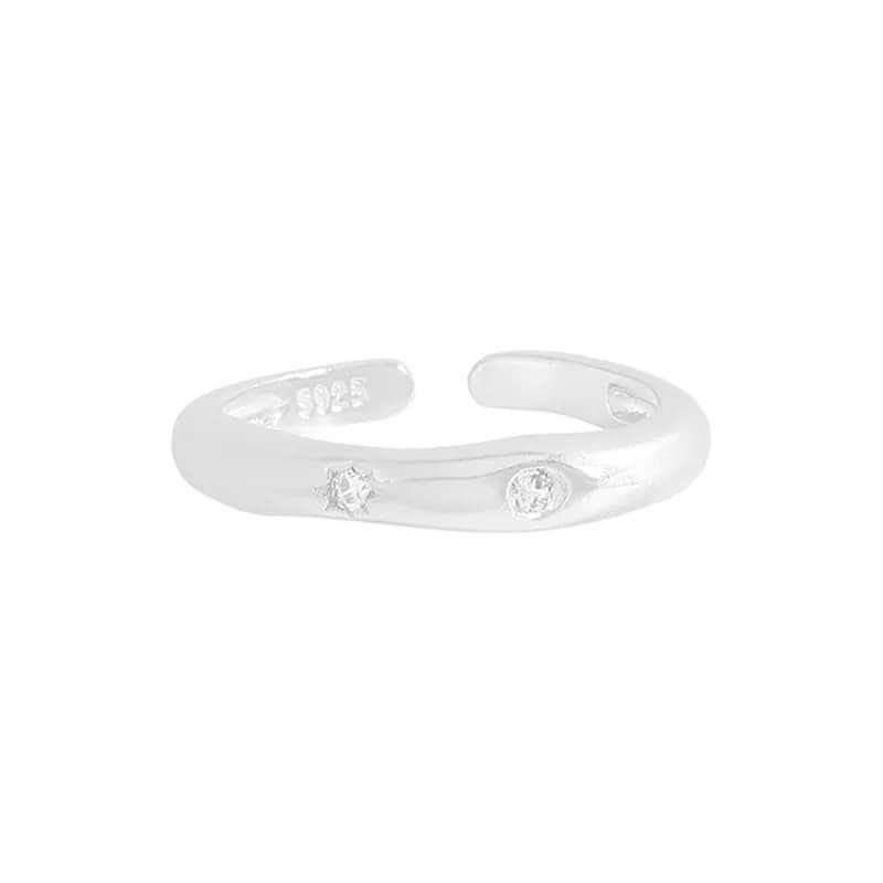 Star Stone Ring in Silver — Sterling silver