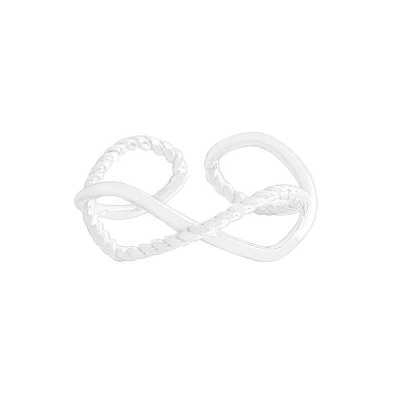Interlocking Loop Ring in Silver — Sterling silver