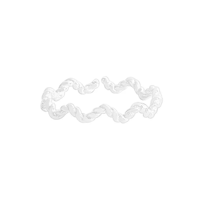 Twisted Rope Ring in Silver — Sterling silver