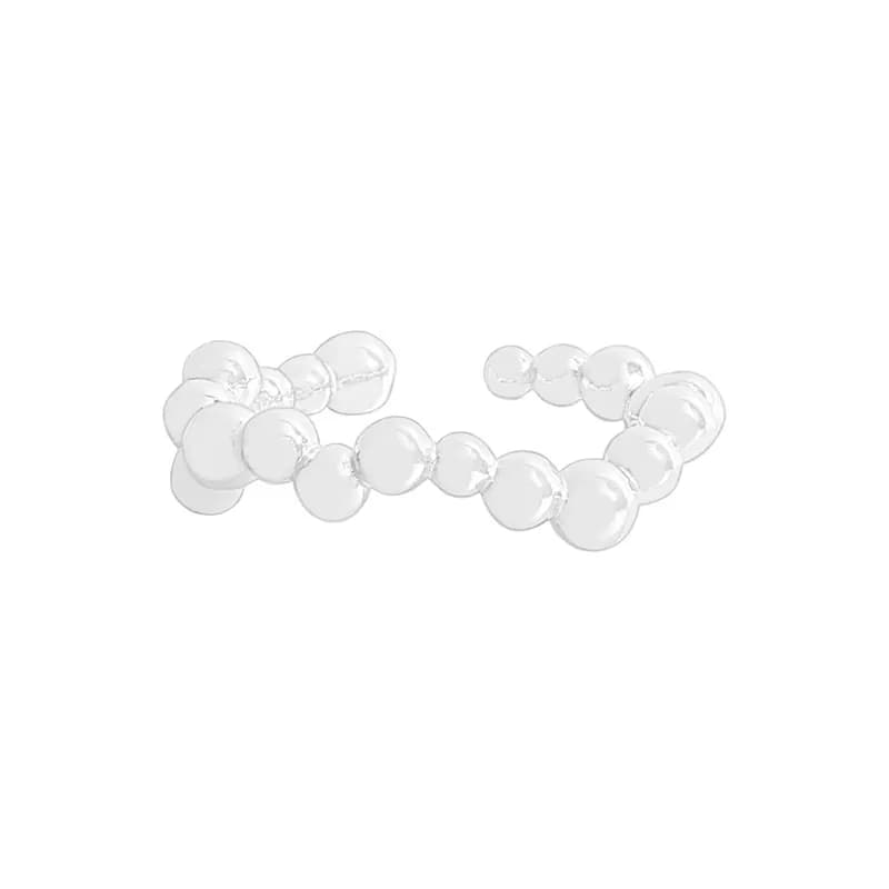 Disc Bead Ring in Silver — Sterling silver