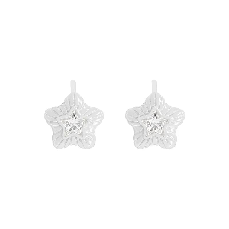 Starflower Earrings in Silver — Sterling silver