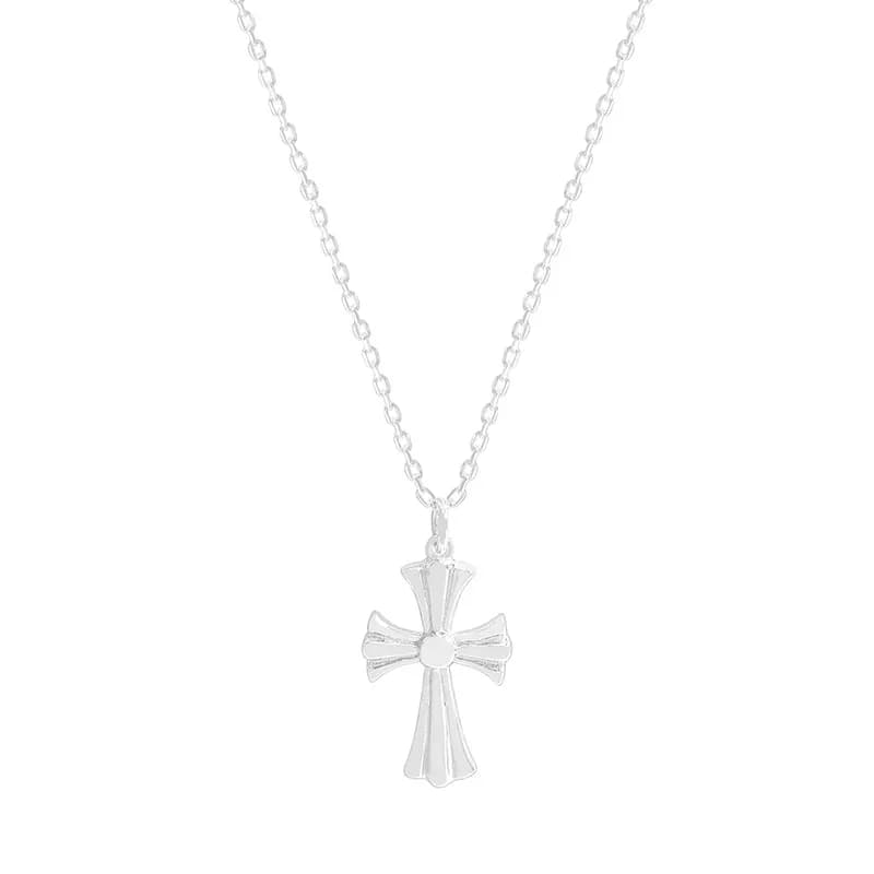 Cross Pendant Necklace in Silver — Sterling silver