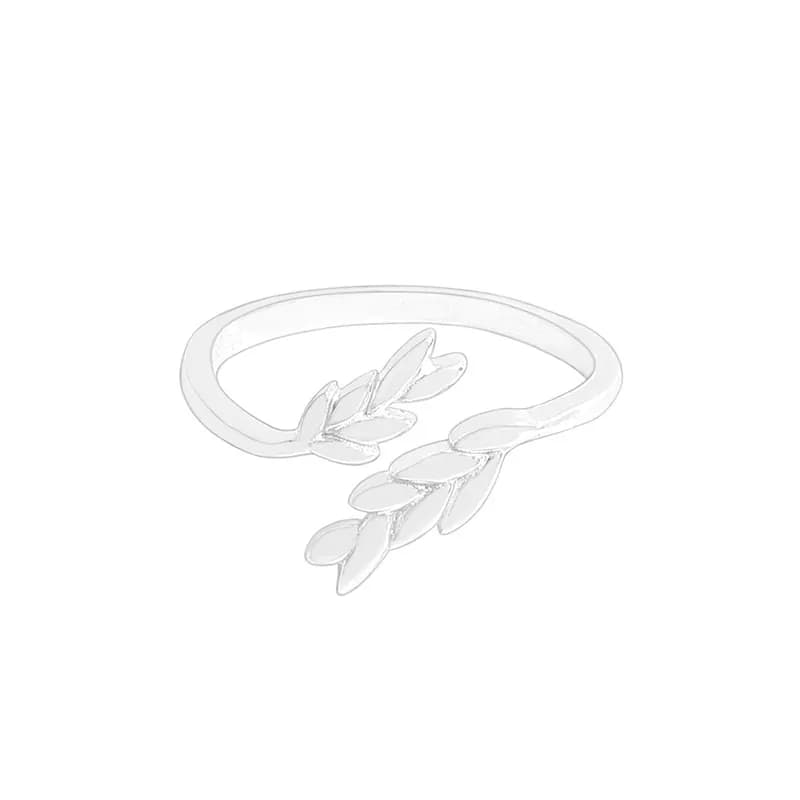 Leaf Wrap Ring in Silver — Sterling silver