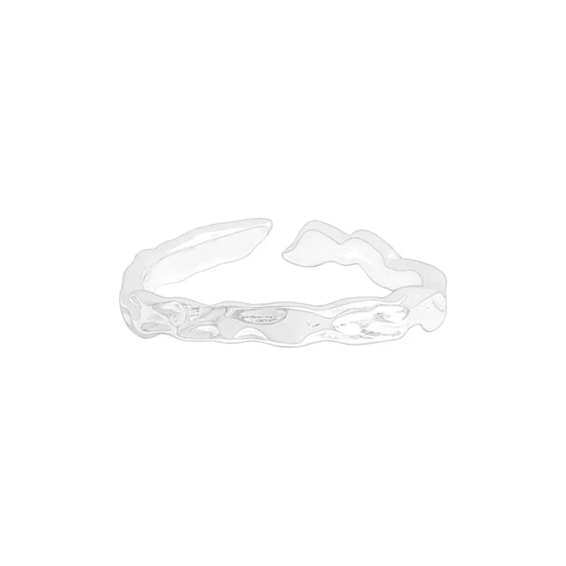 Wavy Texture Ring in Silver — Sterling silver