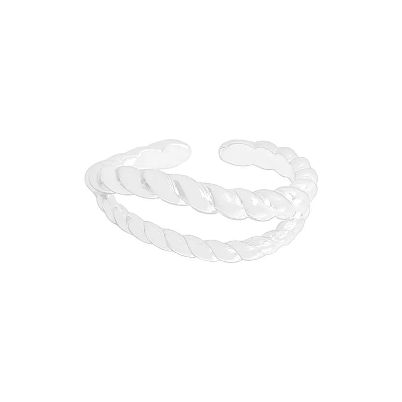 Twisted Rope Ring in Silver — Sterling silver