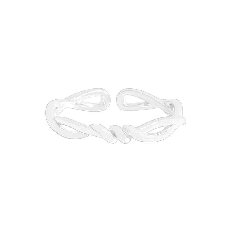 Twisted Rope Ring in Silver — Sterling silver