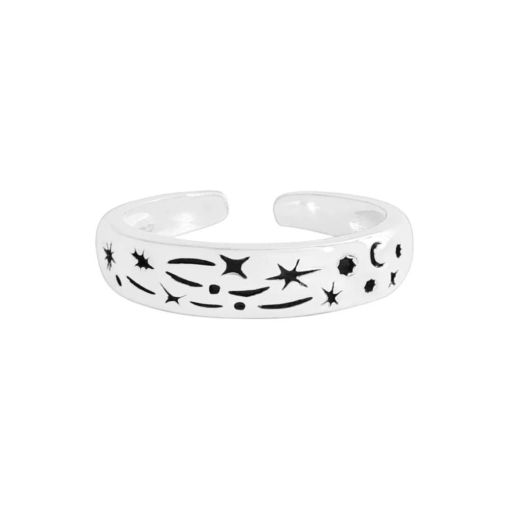 Celestial Star Ring in Silver — Sterling silver