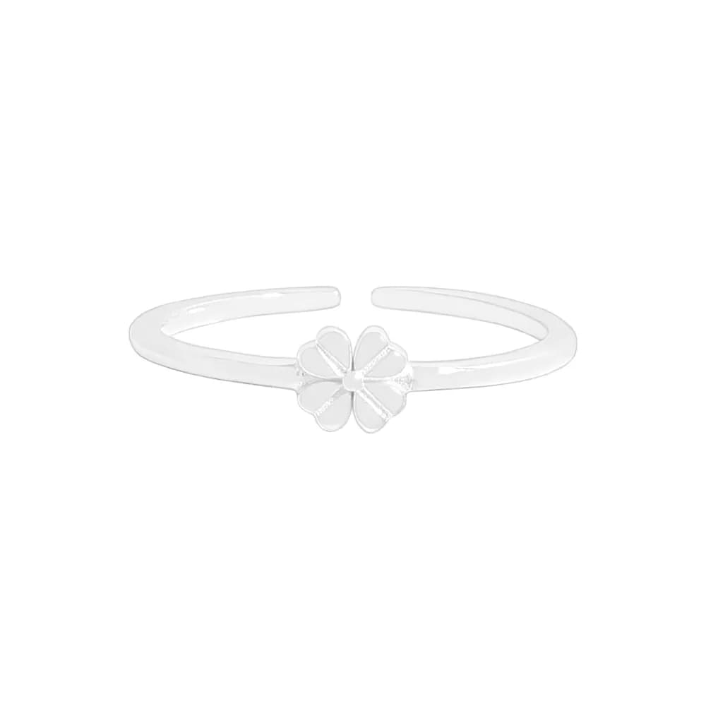 Five Petal Flower Ring in Silver — Sterling silver