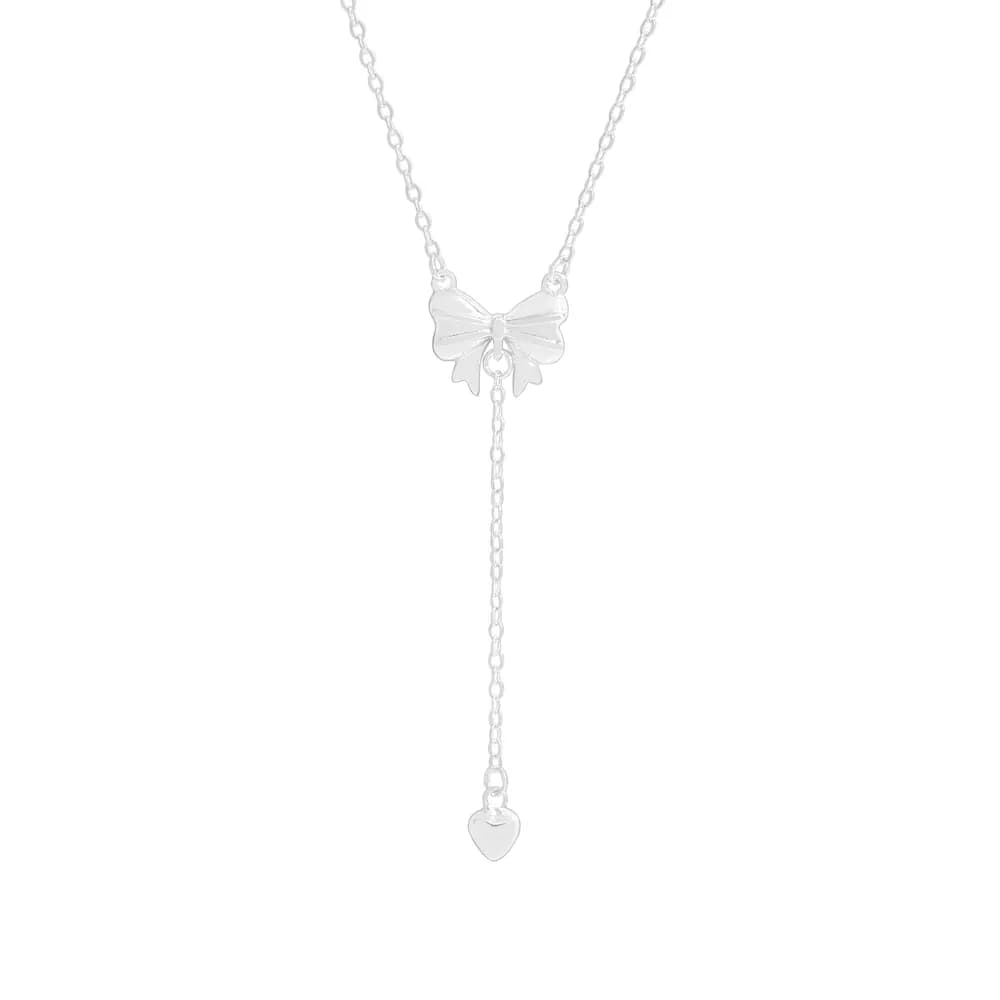 Butterfly Lariat Necklace in Silver — Sterling silver
