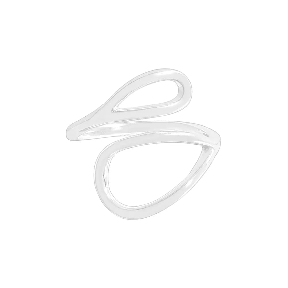 Abstract Loop Ring in Silver — Sterling silver