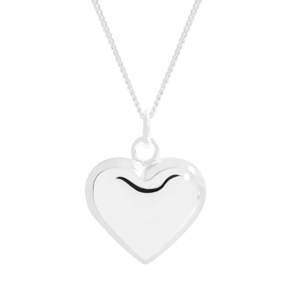 Smiling Heart Pendant in 40+5cm — Sterling silver