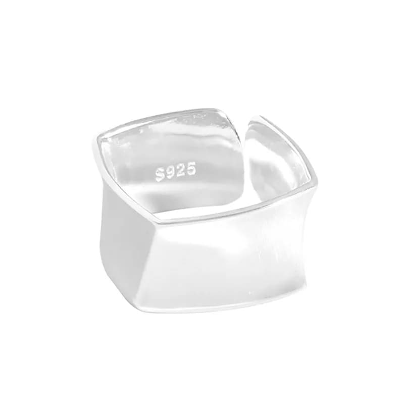 Open Cuff Ring in Silver — Sterling silver