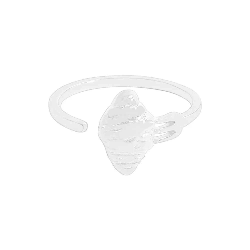 Shell Accent Ring in Silver — Sterling silver