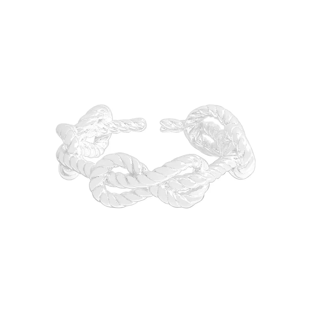 Rope Knot Ring in Silver — Sterling silver