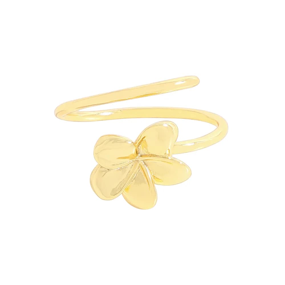 Clover Petal Ring in Gold — Sterling silver