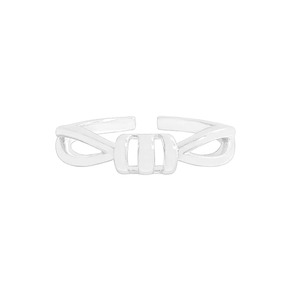Open Bar Ring in Silver — Sterling silver