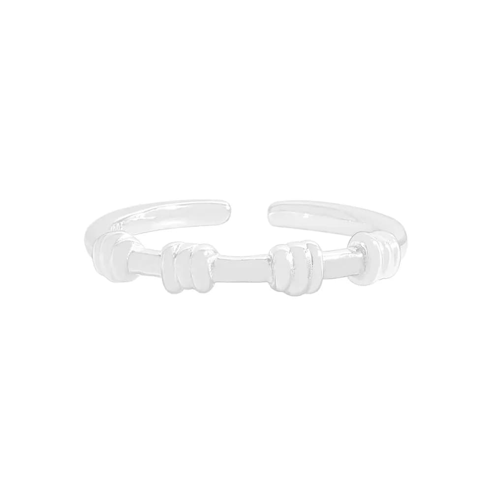 Bead Knot Ring in Silver — Sterling silver