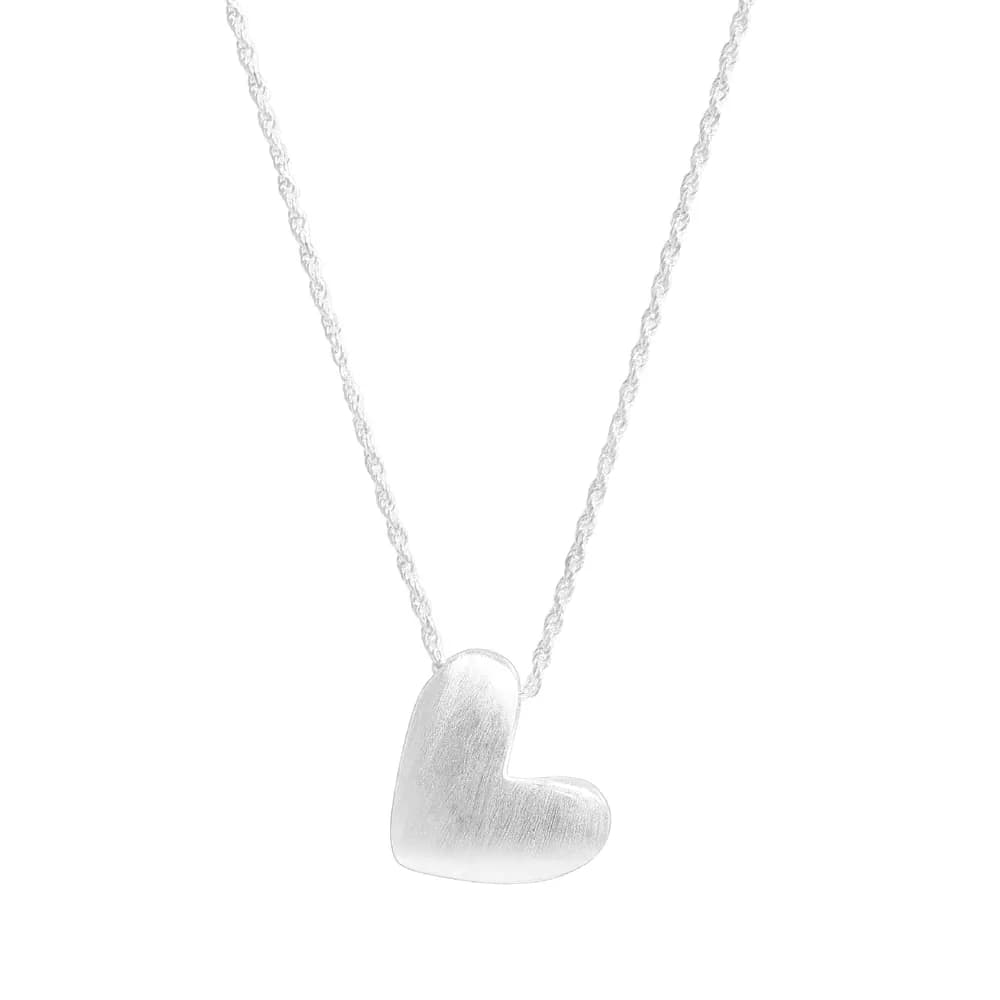 Heart Pendant Necklace in Silver — Sterling silver