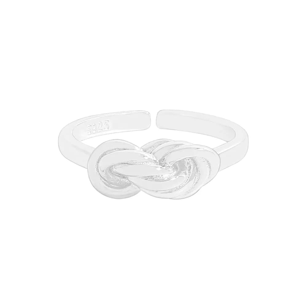 Intertwined Knot Ring in Silver — Sterling silver