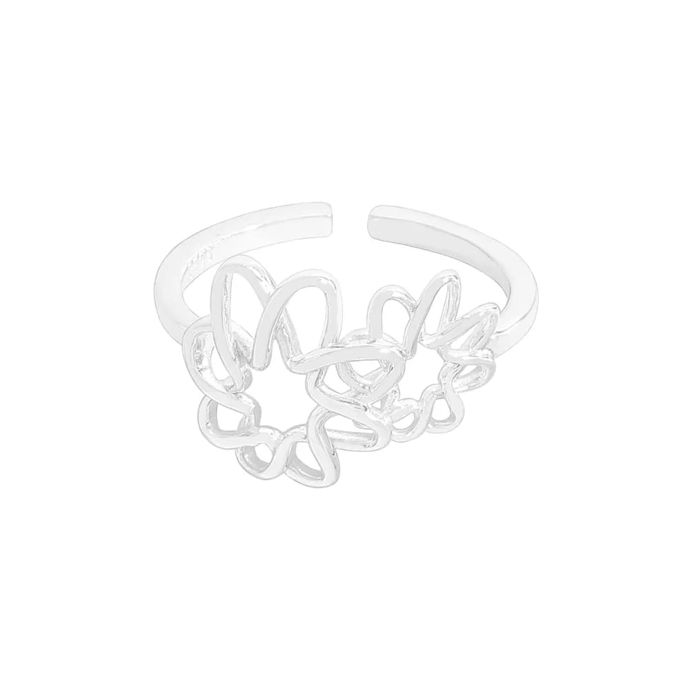 Interwoven Loop Ring in Silver — Sterling silver